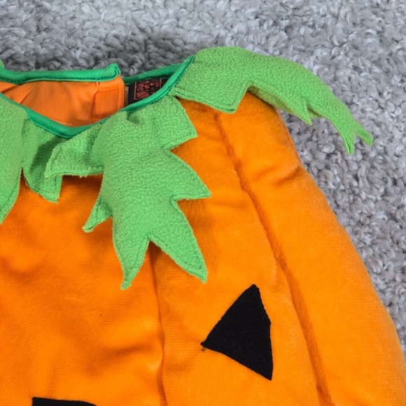 Halloween Pumpkin‎ Costume Toddler 2T Orange Jack-O’-Lantern Outfit - Picture 3 of 7